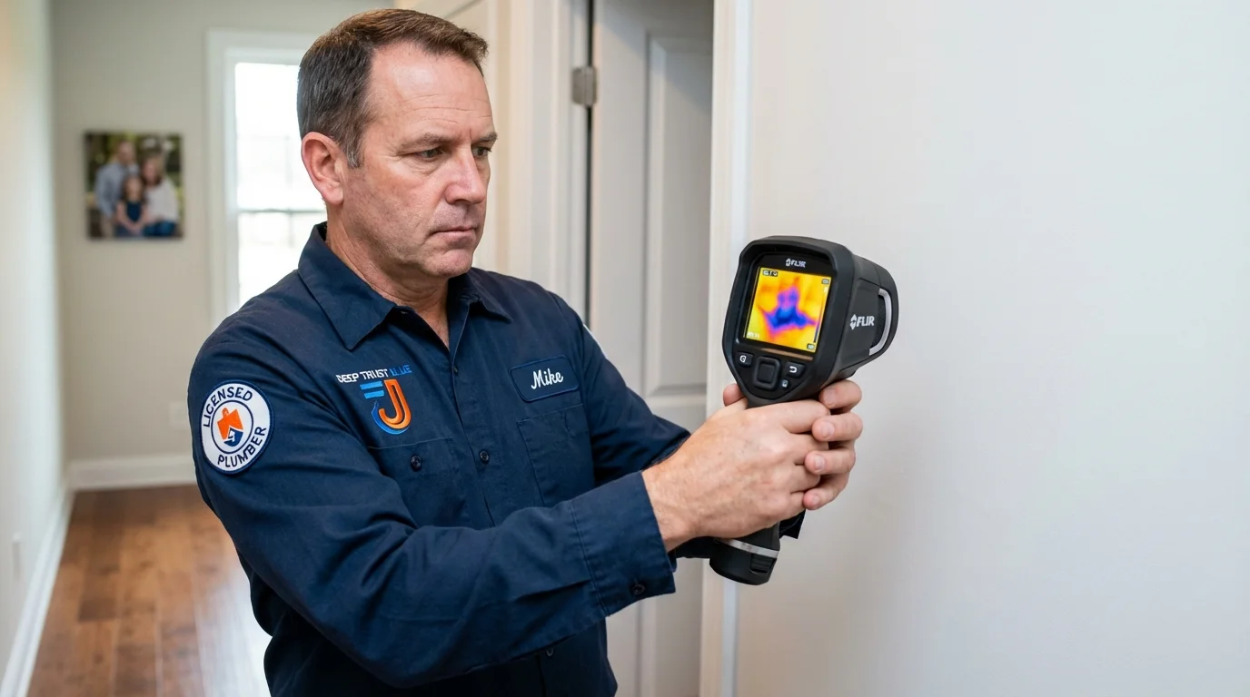 Thermal imaging leak detection by Johns Plumbing LLC in Forest City